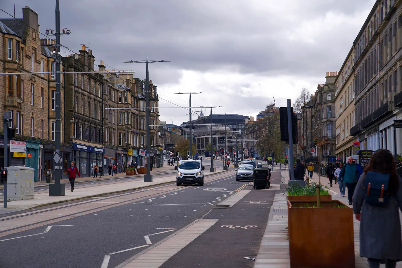 Leith Walk sloping southward.