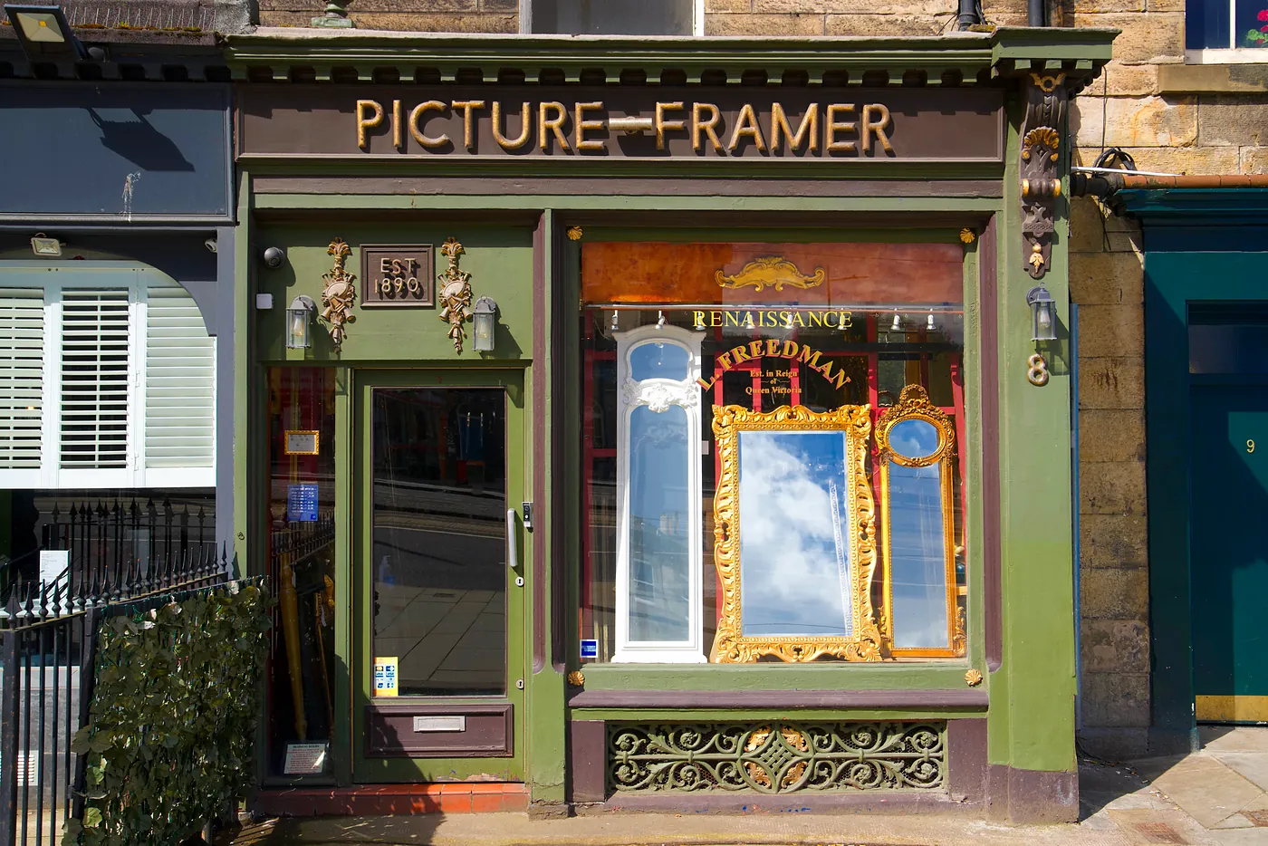 A picture framing store further south.