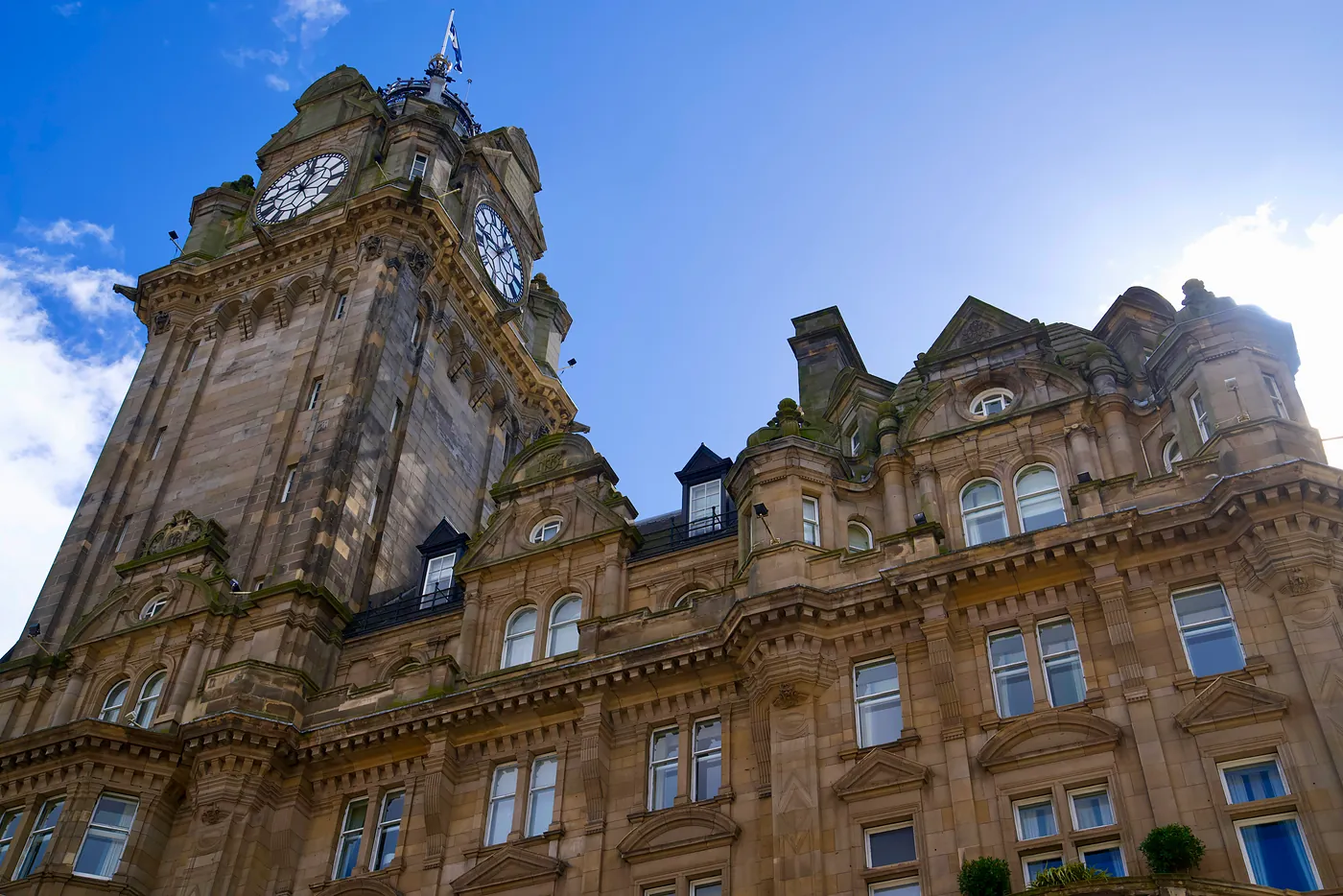 The Balmoral's clocktower and upper floors.