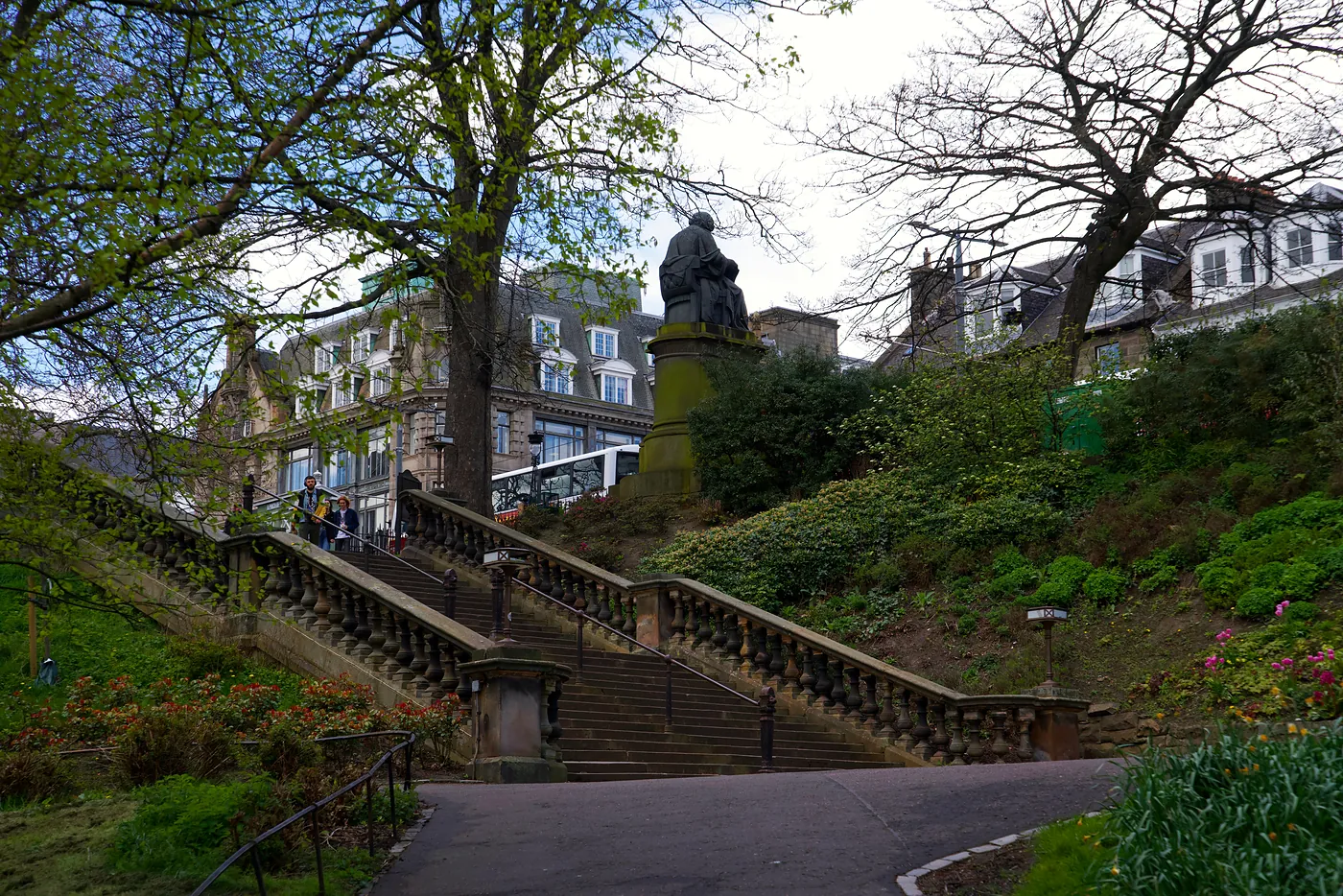 Steps leading up from the Gardens to Prince's Street.