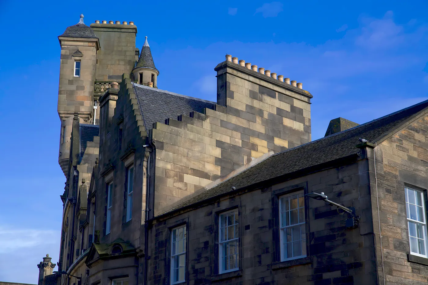 The rooftop of a building close to Saint Columba's Church.