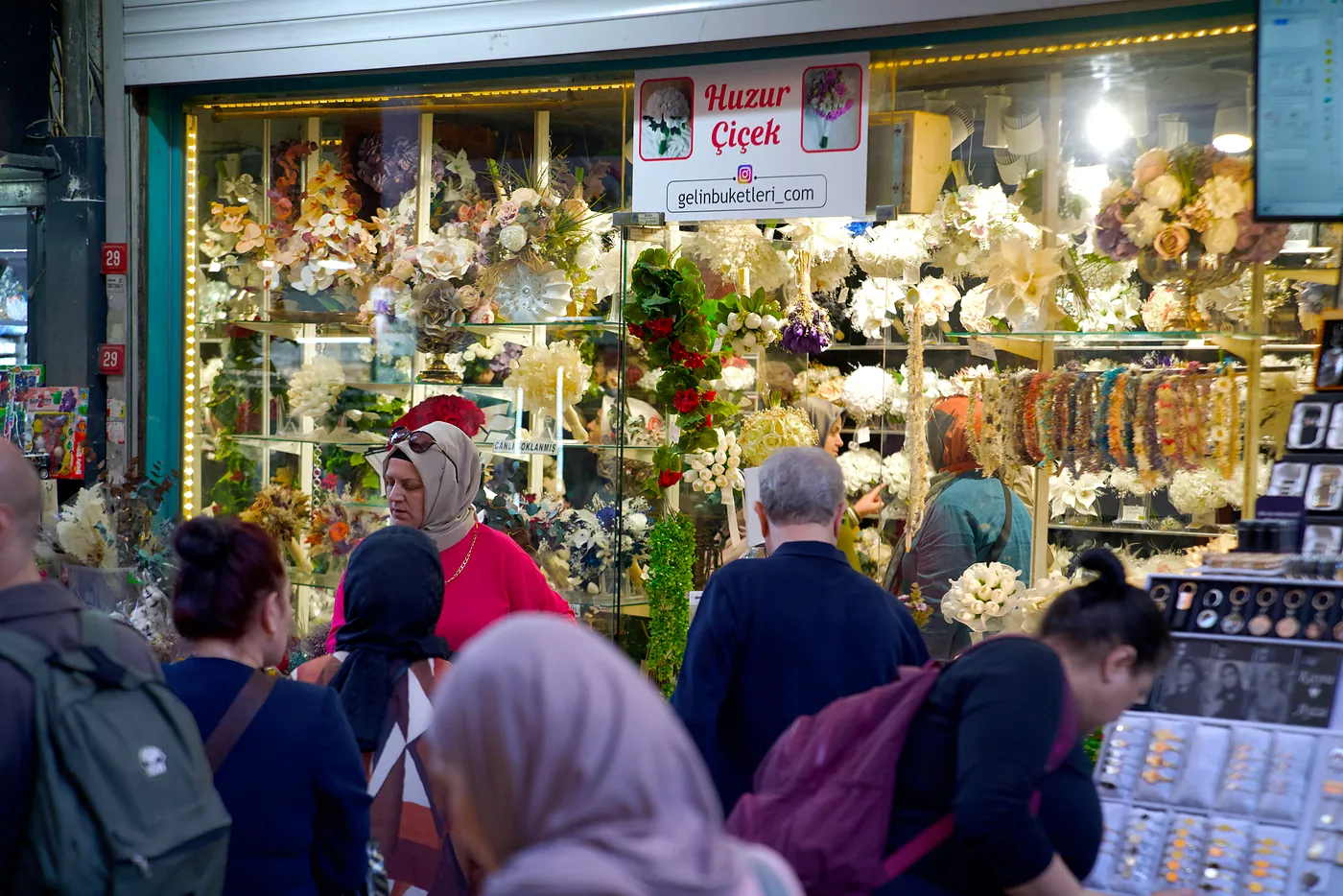 A flower store in the Grand Bazaar.